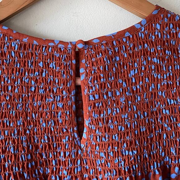 Hatch Womans Maternity Smocked Long Sleeve Peplum Blouse SZ 0 Slouchy Comfort - Picture 4 of 6